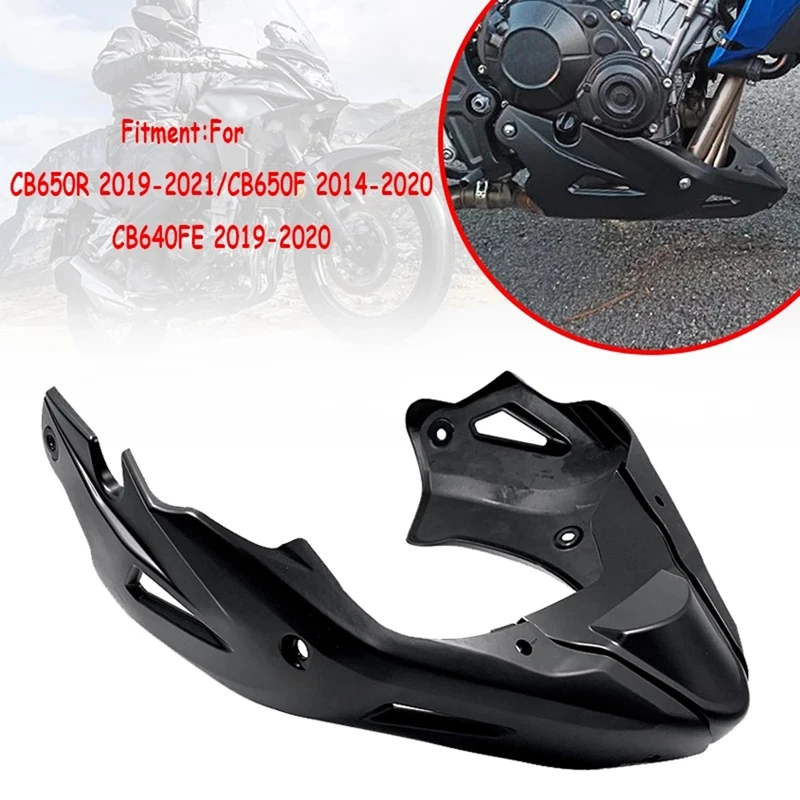 

Спойлер двигателя мотоцикла Нижняя обтекатель корпуса рамы Защитная панель Bellypan для Honda CB650R 2019-2021 CB650F 2014-2020