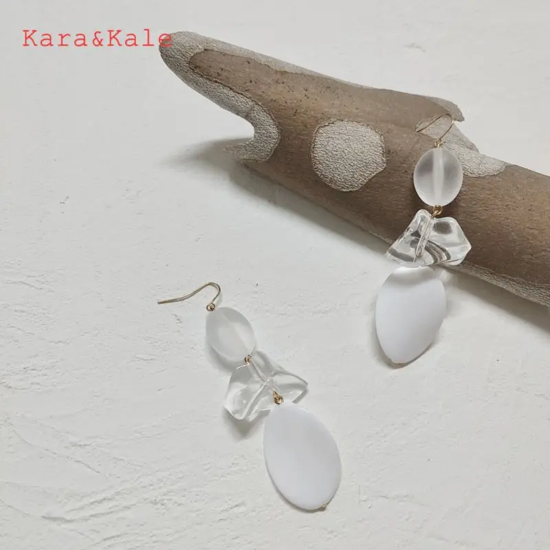 

Kara&Kale Fashion Earrings Clear Acrylic Bead Earrings Handmade Bohemian Women's Jewelry Classic Style