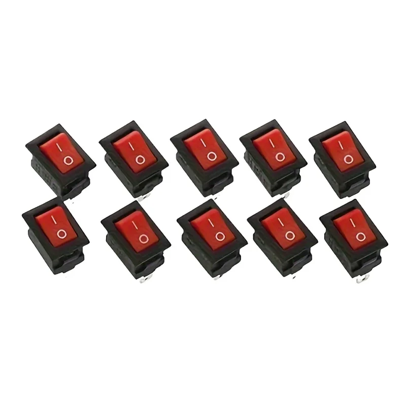 15 шт. мини-кулисные переключатели SPST черная кнопка переменного тока 250 В 3 А