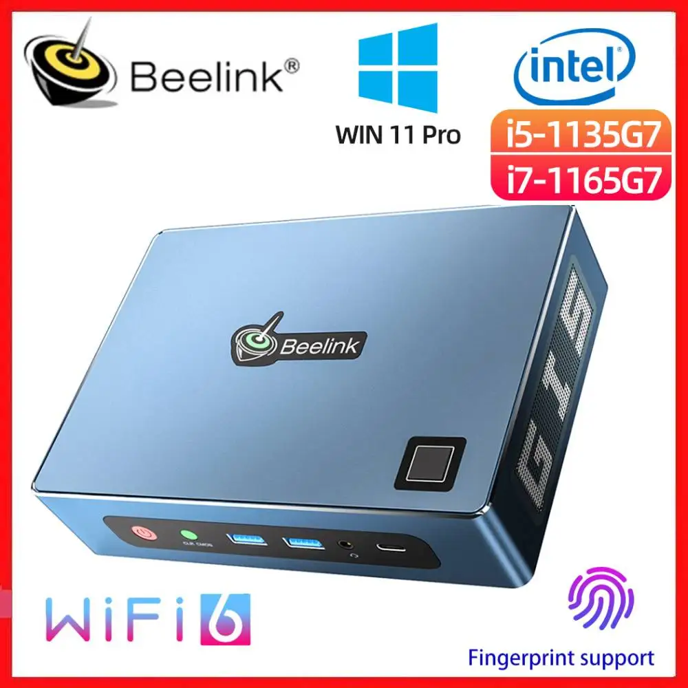 

Intel 11th i7 1165G7 Windows 11 Pro Beelink GTi 11 Mini PC I5 1135G7 16GB 32GB DDR4 500GB SSD Wifi6 4K HDMI 8K DP Computer