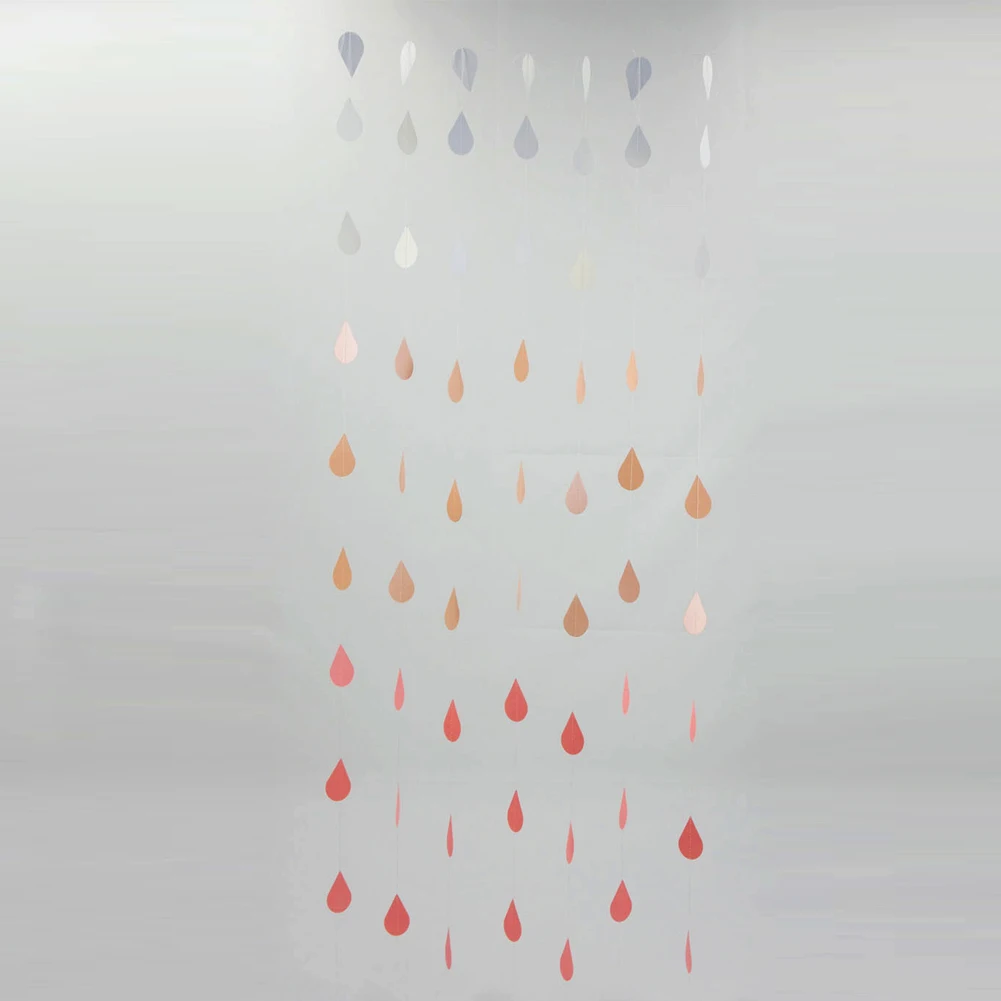 

Градиентные украшения для свадьбы, дня рождения, капля дождя, капля, баннер, потолок, искусственная подвесная Бумажная гирлянда