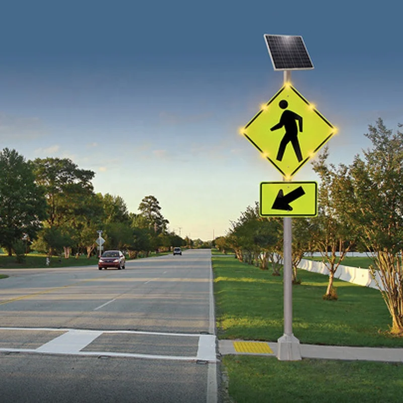 

solar outdoor advertising no parking traffic safety signs with lights