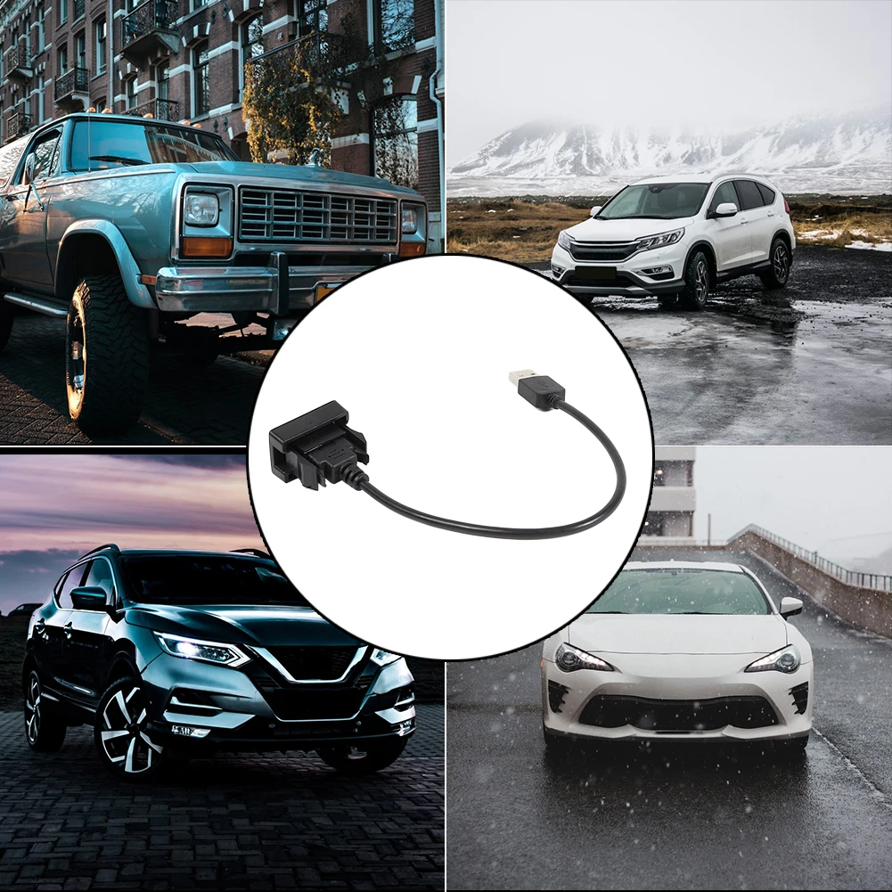 

Car Dashboard Flush Mount USB 2.0 Male to Female Extension Wire for Toyota Camry Direct Replacement Easy Installation
