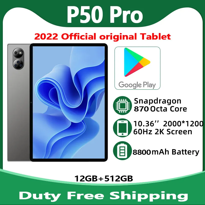 

Оригинальный 10-дюймовый планшет P50 Pro, 2022 ГБ, 10 ядер, 24 МП, 512 мАч, Wi-Fi, Google Play