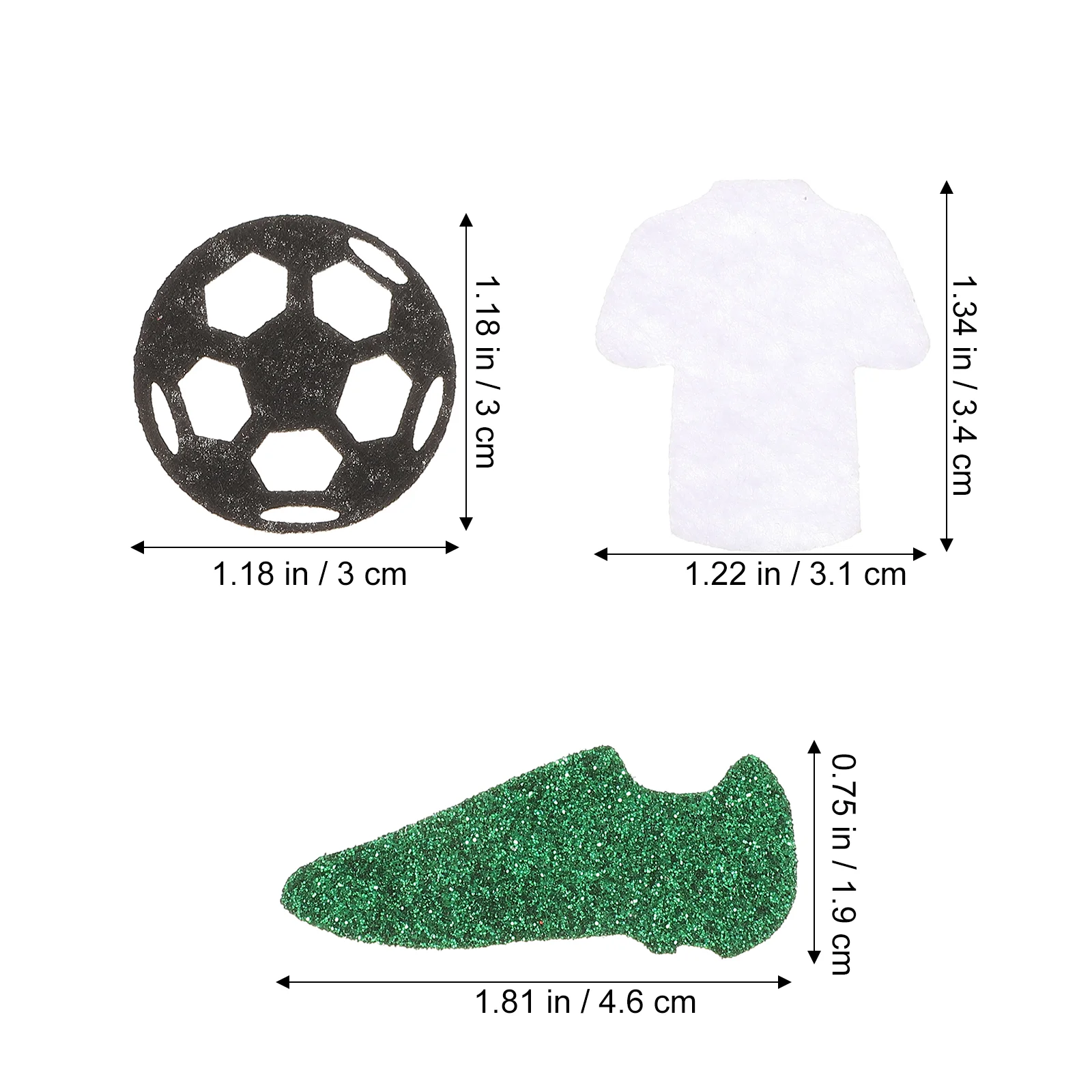 50 шт. украшения для футбольной вечеринки рубашка с блестками спортивная обувь