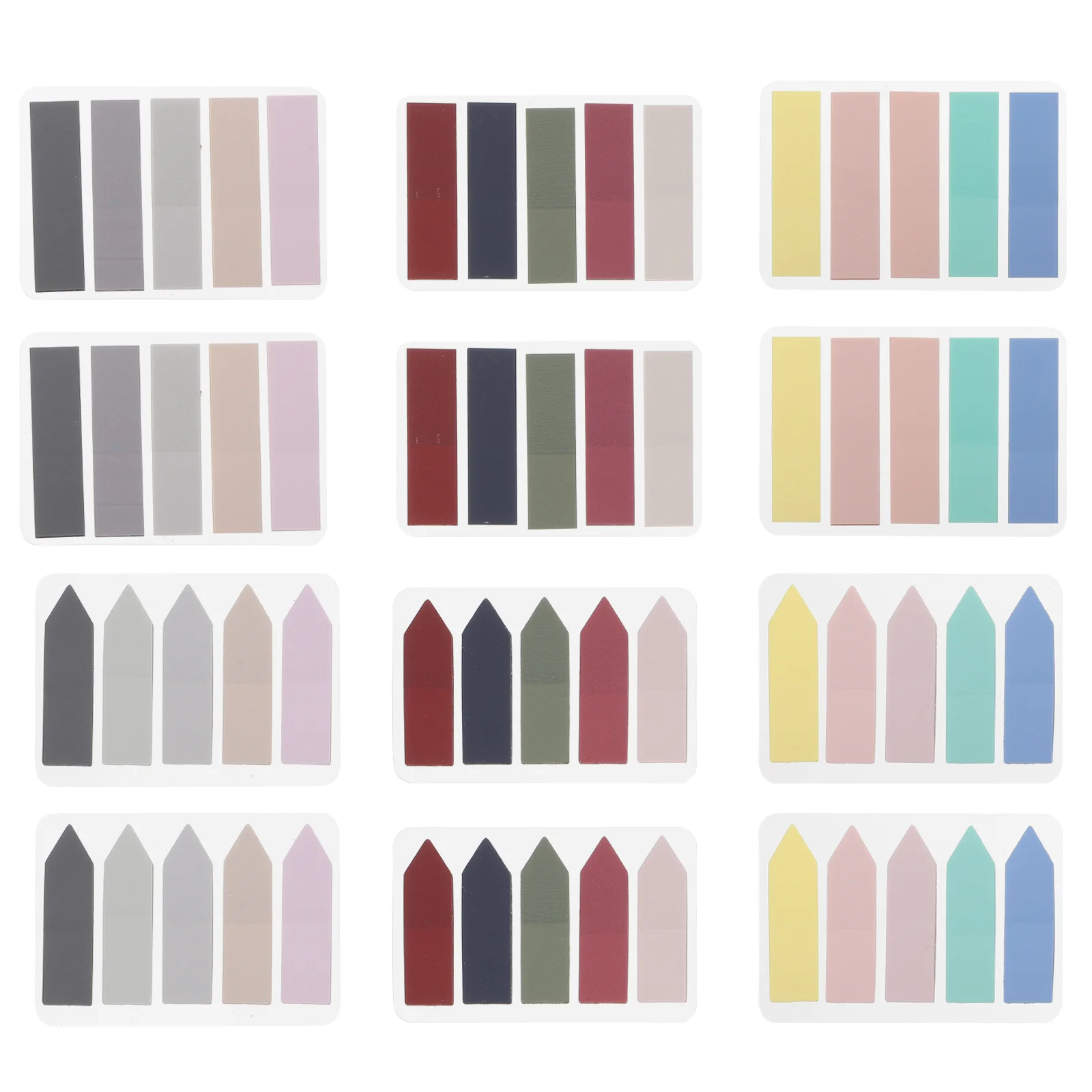 

12pcs Classification Sticky Memo Pads Memo Notes Portable Stickers Memo Pads
