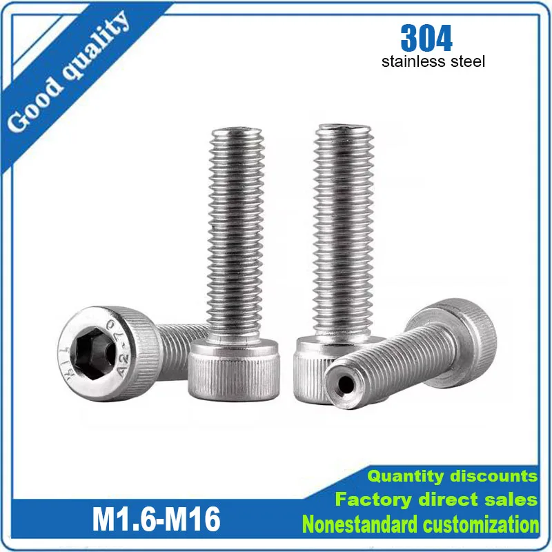 

M1.6 к M6 M8 M10 M12 M14 M16 304 отверстие из нержавеющей стали с отверстием на воздухе Шестигранная розетка