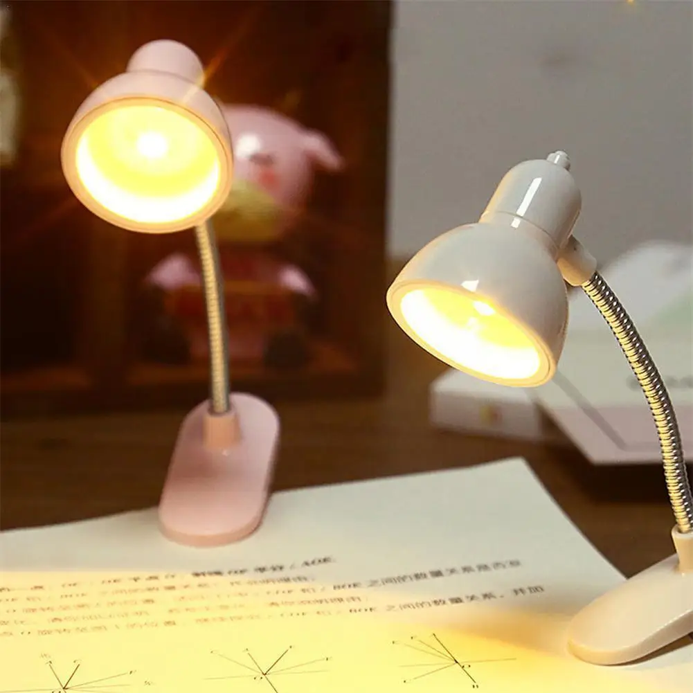 

Cute Mini Lamp To Read Book Eye Protection Rotatable Reading Lamp With Clamp Reading Lights For Books Desk Table Bedroom Q5S4