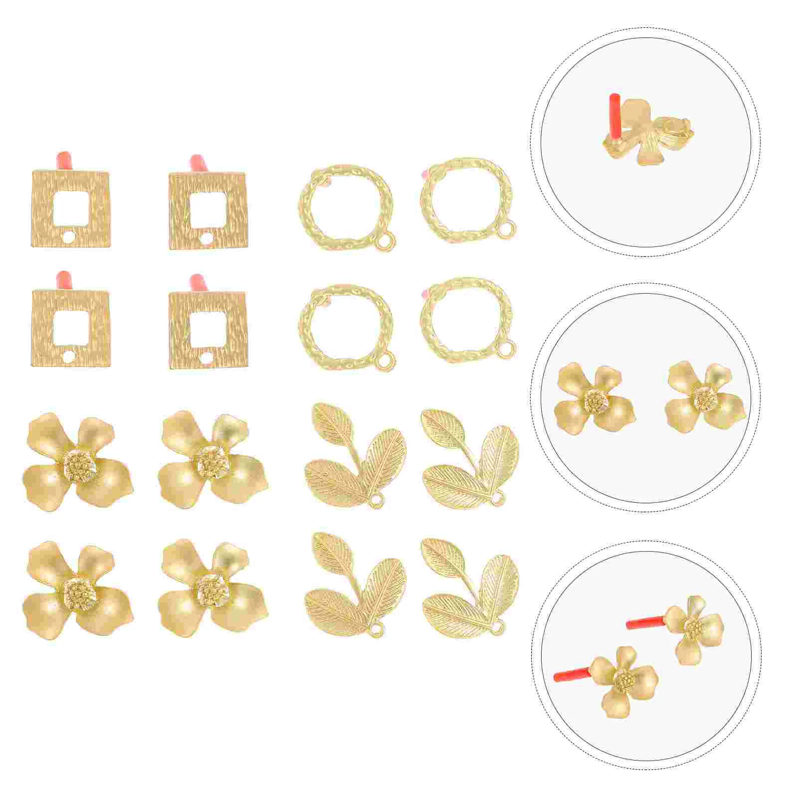 

40 Pcs Shaped Alloy Stud Earrings Man Female Jewelries Fashion Ear-studs Elegant Decors Simple Earbob Delicate Women