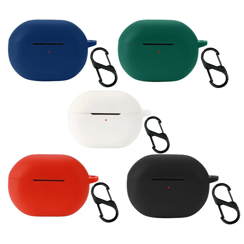 

Silicone Wireless Earphones Case With Hook Protector Compatible For Soundpeats Capsule3 Pro Bluetooth-compatible Headset