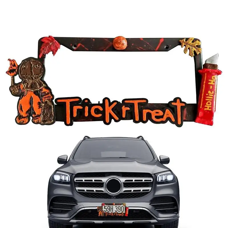 

Halloween License Plate Holder License Plate Frame License Plate Bracket Aluminum Alloy Material Various Styles Car Accessories