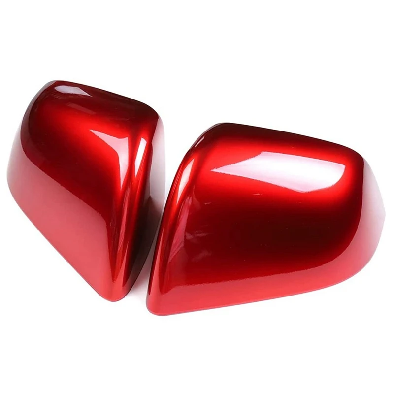 

For Tesla Model Y 2020 2021 Side Door Mirror Cover Rearview Mirror Cover Cap Trim Exterior Accessories, Red