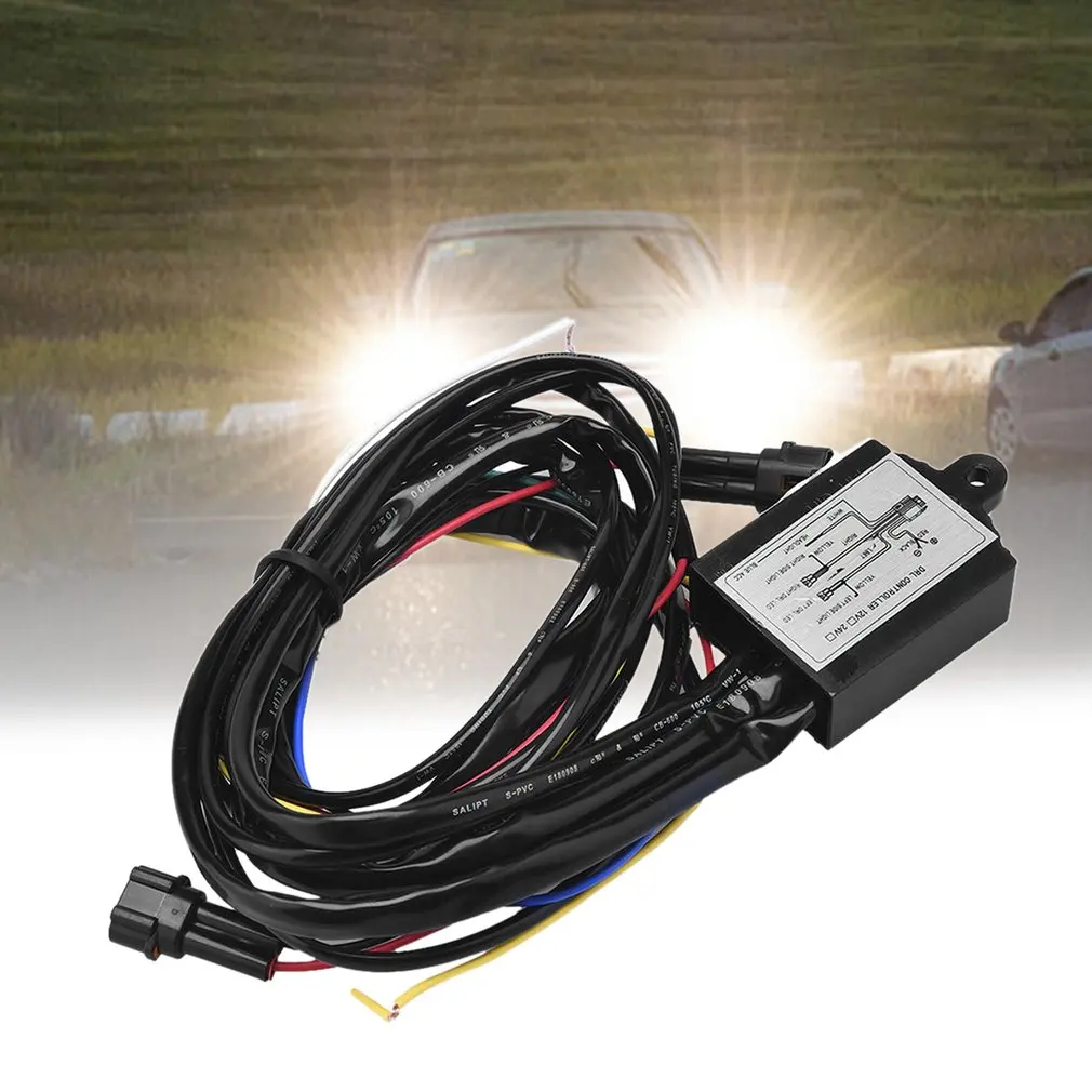 

Multi-function Daytime Running LED Light Relay Harness Control DRL On Off Dimmer Car Auto Relay Harness Universal Controller