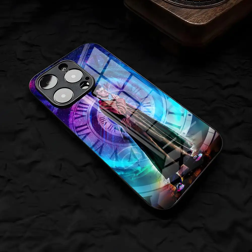 Фото Чехол для телефона D-Doctor W-Who для iPhone 17 Air 16 E Pro Max 15 14 13 Mini 12 Pro 11 Max Plus, черный, стеклянный №3