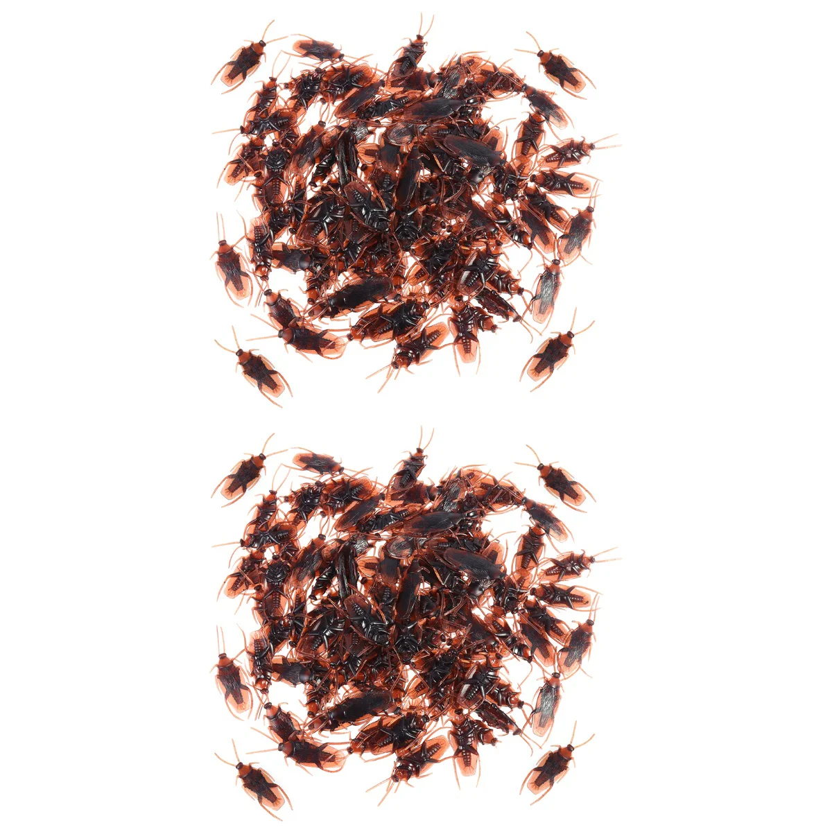 

300 pcs Fake Roach Simulation Cockroaches Prank Novelty Plastic Cockroach Bugs Look Real for Halloween (Brown)