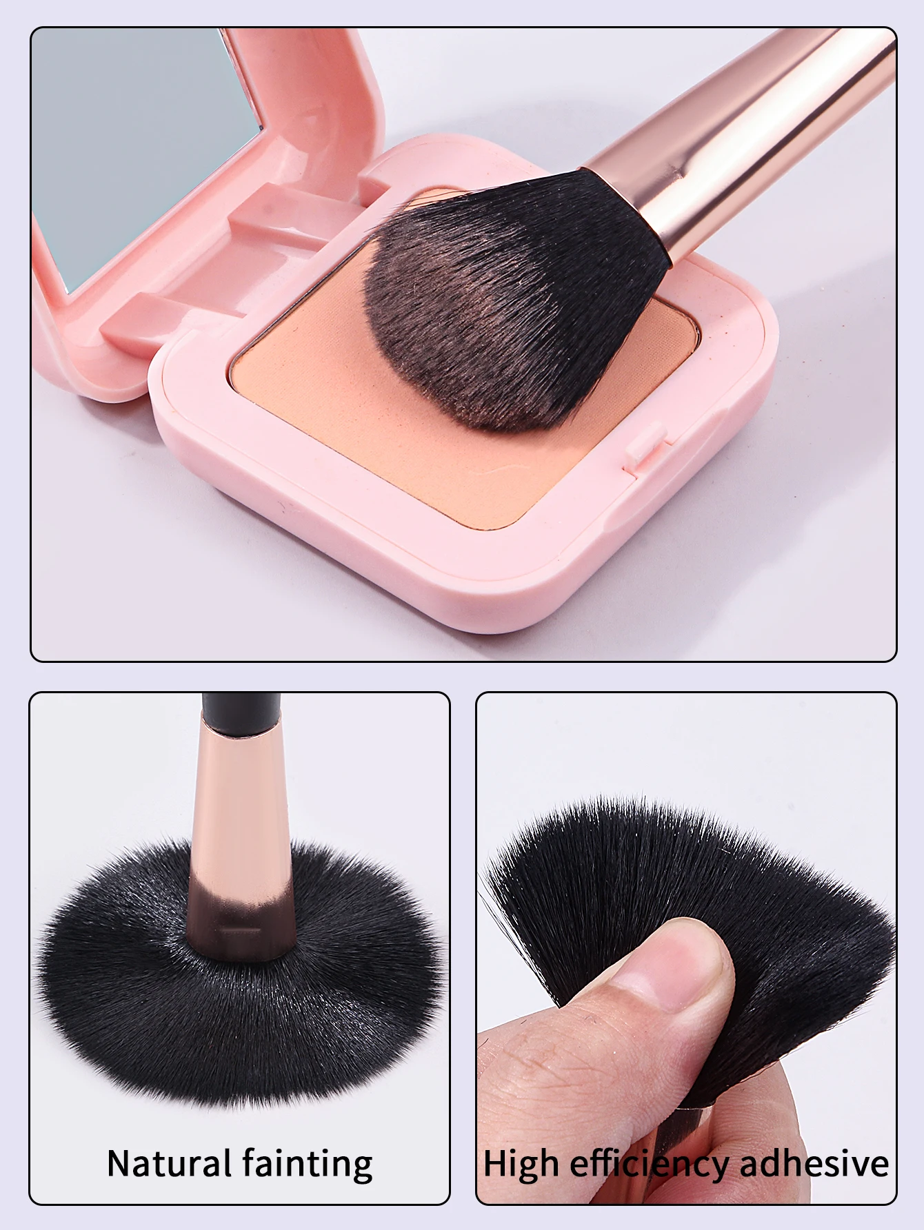 Высококачественная черная кисть для макияжа пудры румян основа бронзатор