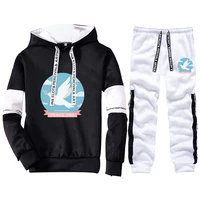 2022 dove of peace mens tracksuit luxury 2 piece set casual hoodies sweatshirt and sweatpants suit sports print jogging 3xl