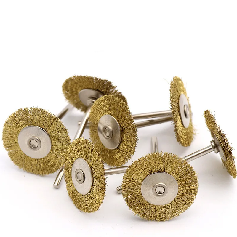 1/2/5 шт. латунная проволочная щетка круглые щетки дисковая кастрюля для