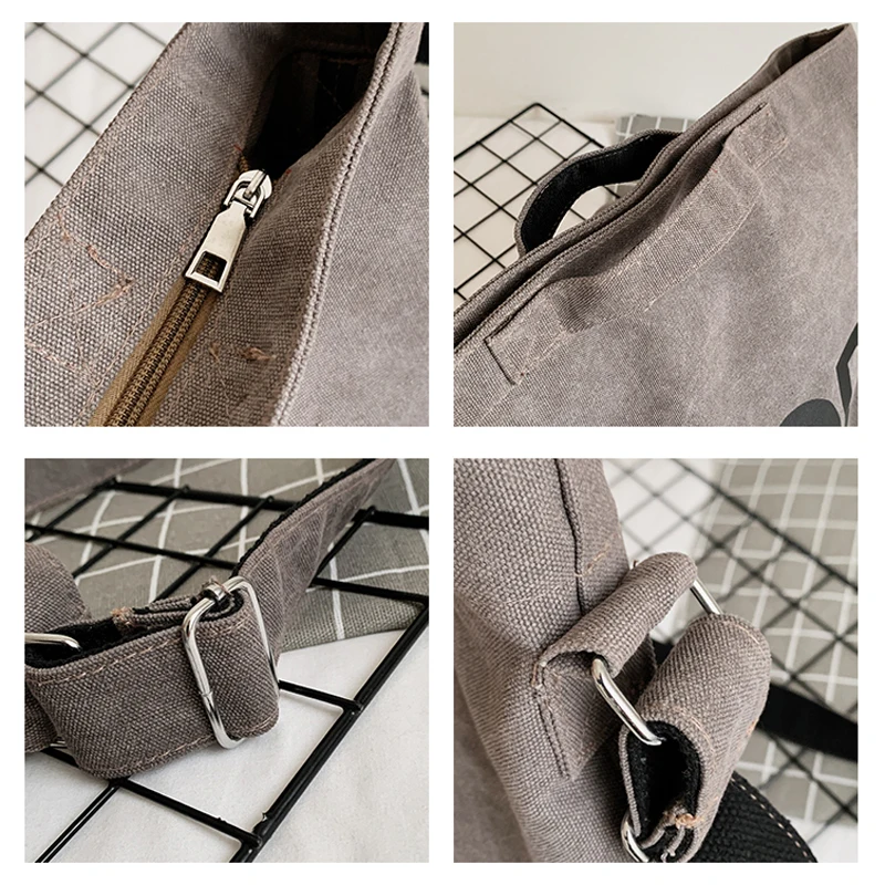 Women's Bag 2022 New Eco Reusable Ladies Handbags Canvas Tote Black Shopping Travel Shoulder Shopper Bags Student Unisex Bag Sac