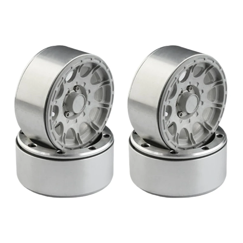 

4PCS Metal 1.9 Inch Beadlock Wheel Rims Wheel Hub For 1/10 RC Crawler Car Axial SCX10 90046 AXI03007 Traxxas TRX4 D90