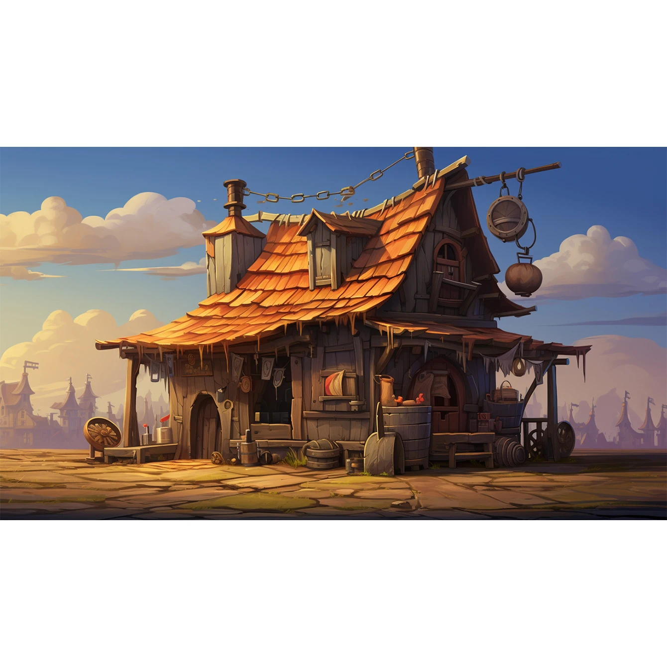 Мультяшный пейзаж мечты спальня гостиная комната гобелен ремонт общежития