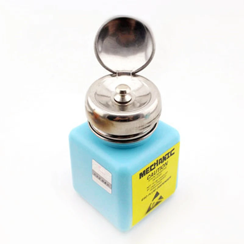 

Механическая бутылка для спирта, противостатический пресс, брызгозащищенный антистатический диспенсер для жидкости ESD, очиститель для хранения