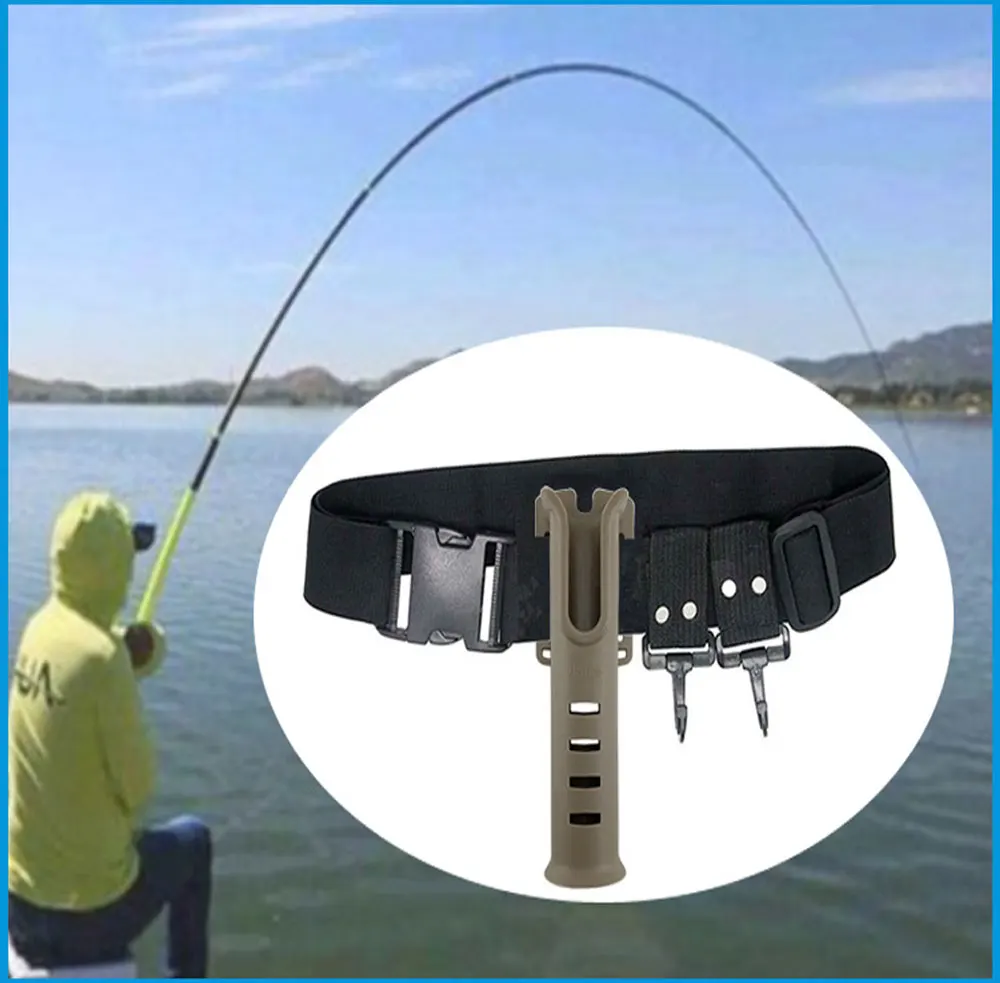 AS Rod Inserter Holder Lure Fishing Belt Gimbal Fighting Waist Support Stand Up Adjustable Strap Fishing Stand Assist Tackle enlarge