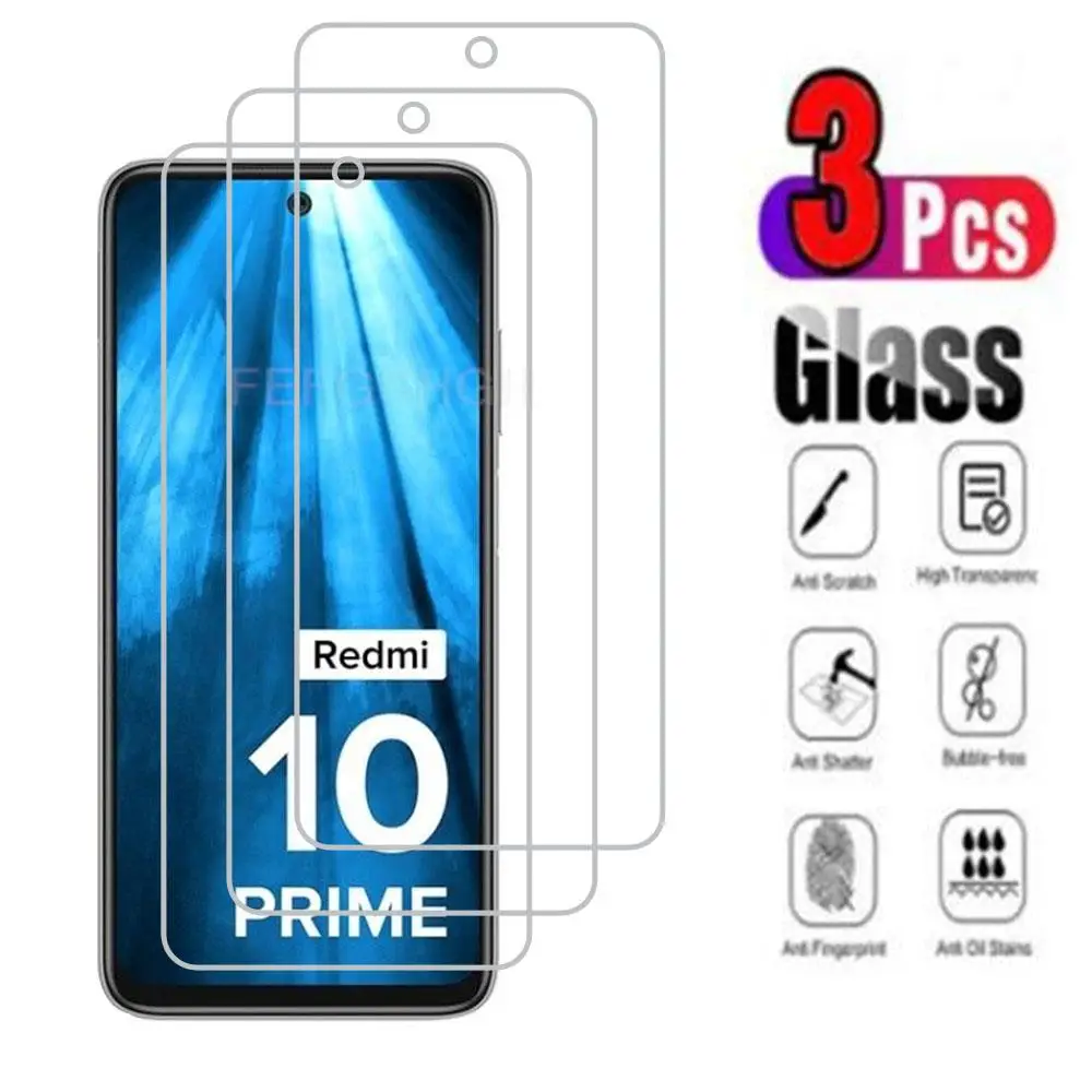 

Оригинальное защитное закаленное стекло для Xiaomi Redmi 10 Prime 2022 6,5 дюймов Redmi 10 Prime, защитная пленка для экрана телефона, 3 шт.