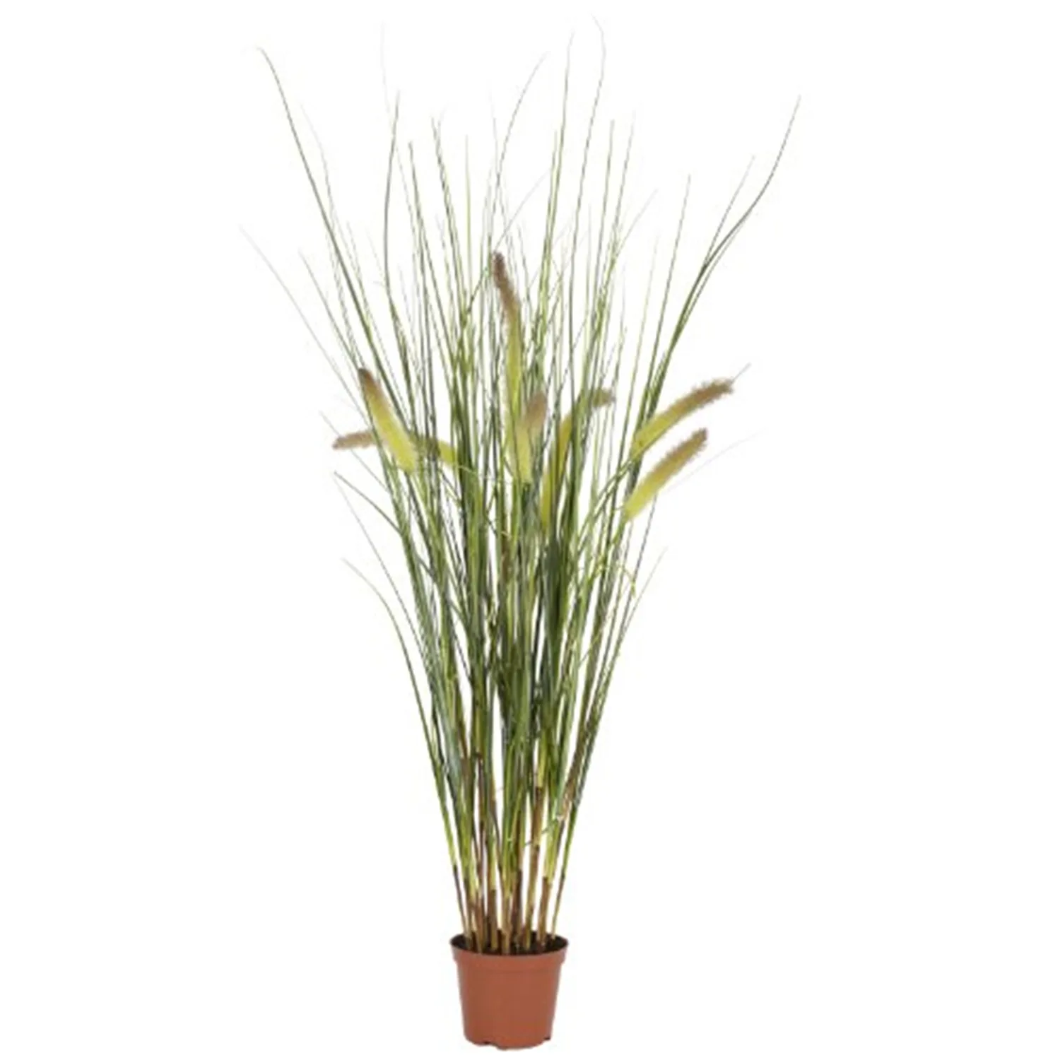 

2.5' Plastic and Polyester Artificial Grass Plant, Green