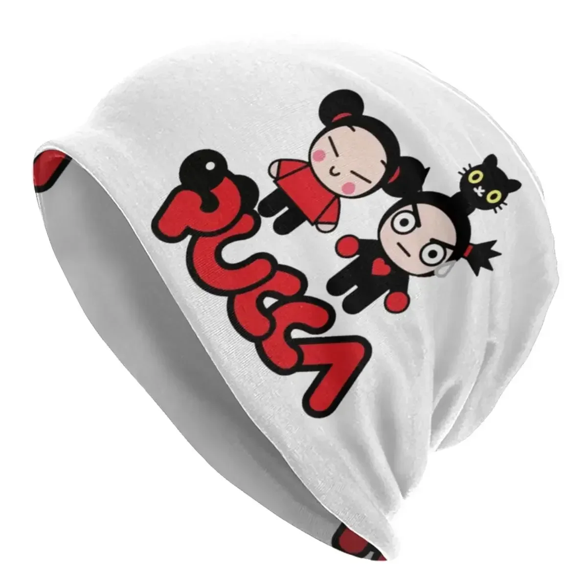 Pucca And Garu Cute Love Cat Skullies шапки теплая осенне-зимняя уличная шапка вязаная для мужчин