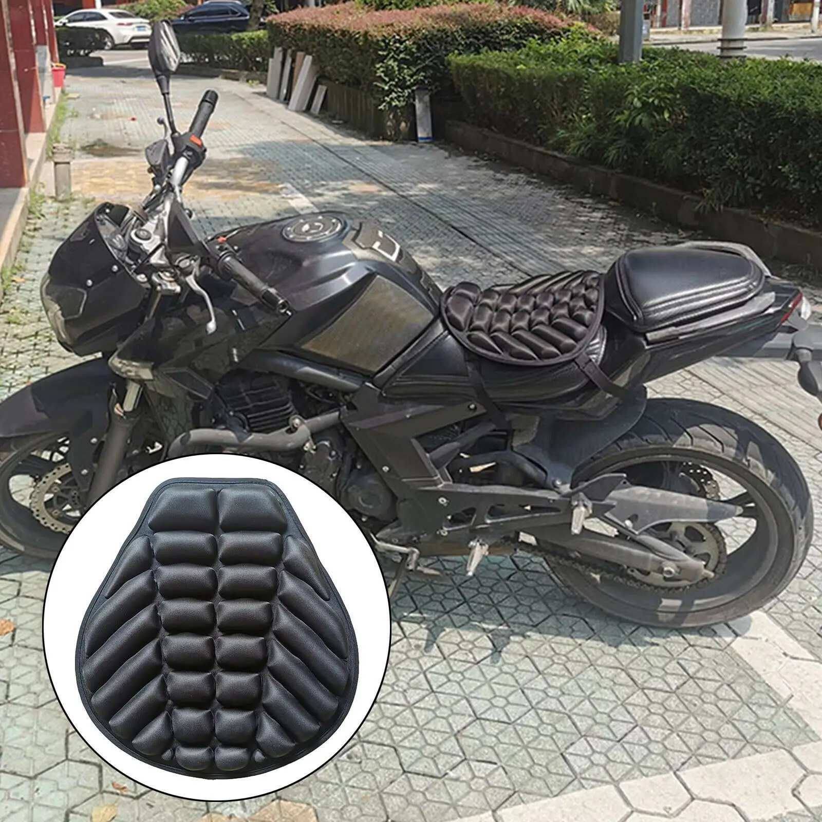 

3D Comfort Gel Seat Cushion Motorcycle Universal Anti Slip Comfort Gel Seat Cover Durable Sunscreen Motorbike Pillow Pad