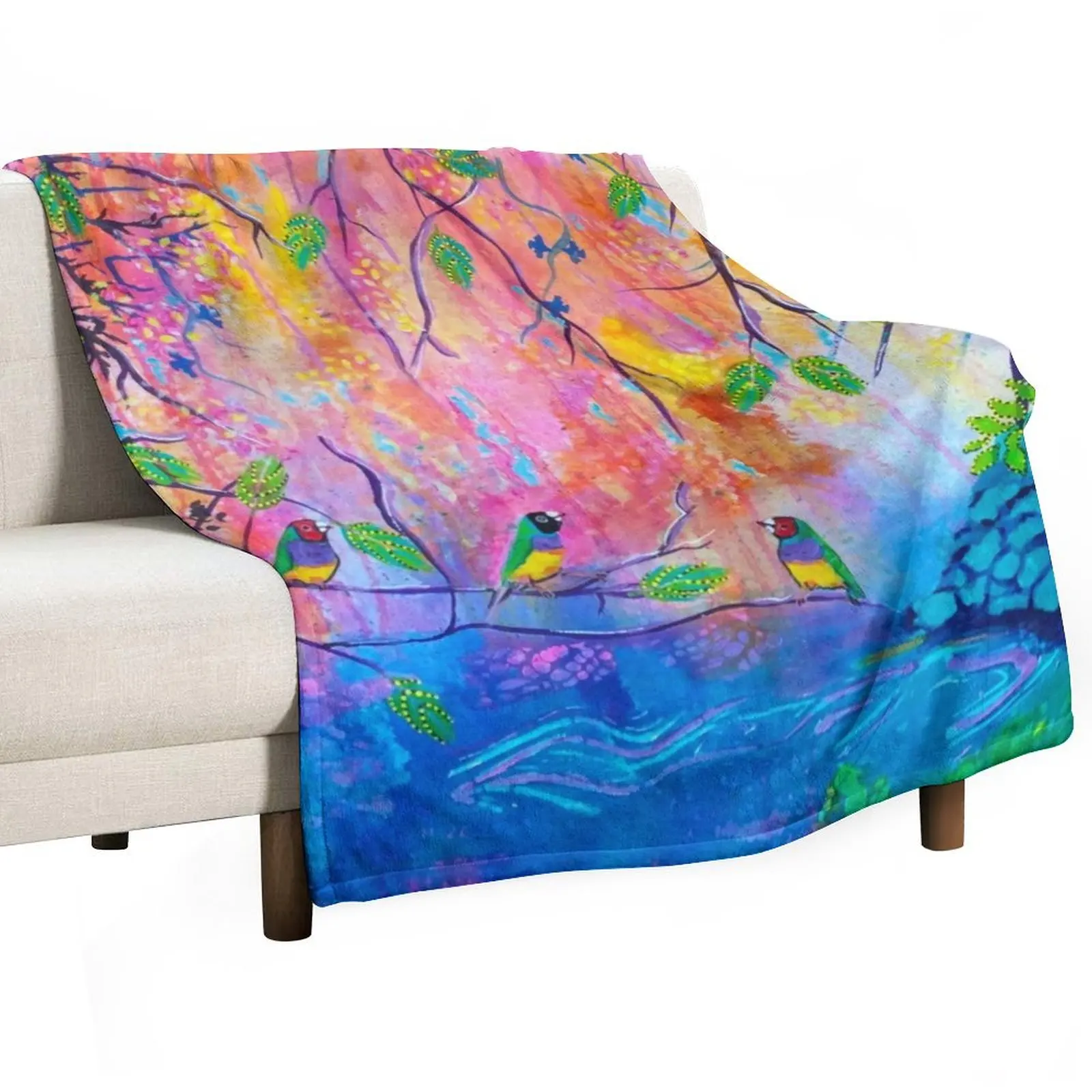 Одеяло Gouldian с декоративными красками одеяло Creekside индивидуальный подарок