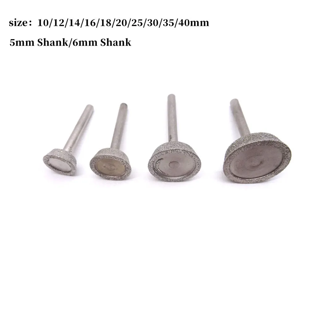 

1pcs 10-40mm Diamond Grinding Head Burrs Grind Inverted Trapezoid Stone Jade Engraving Carving Rotary Tools Burs Mini Drill Bit