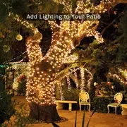1pc outdoors solar string light 200 leds 8 modes solar lamp led lights strips waterproof for gardens courtyard wedding party mothers day valentines day new year christmas tree home decor details 6