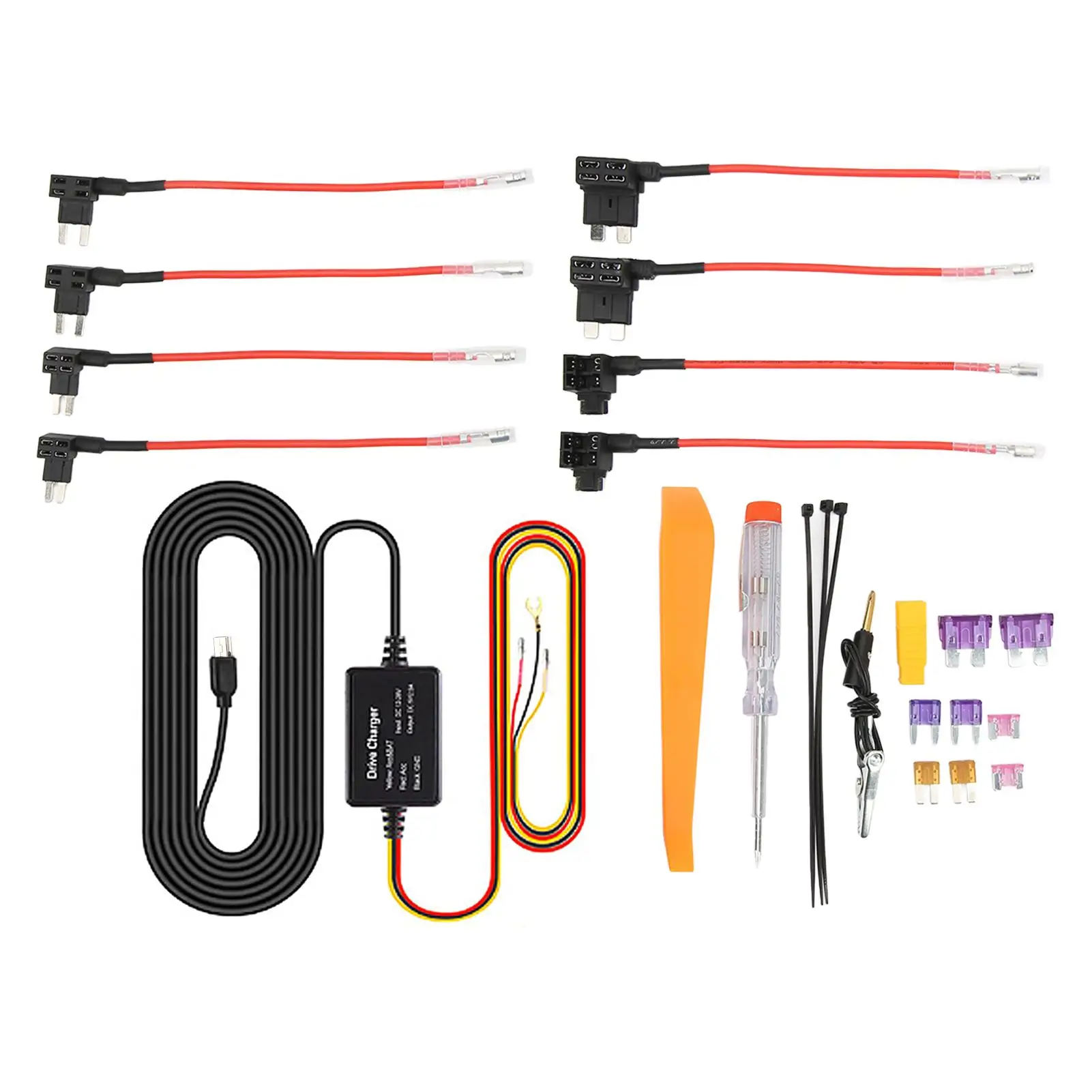 Комплект жесткого провода USB для видеорегистратора | Безопасный преобразователь