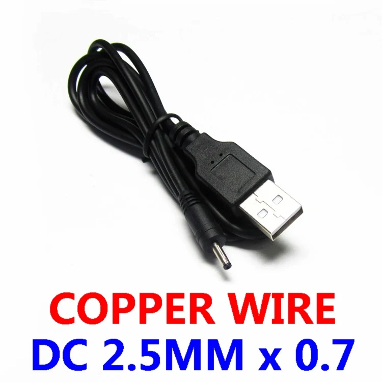 Разъем USB A-DC 2 5 мм/0 7 мм кабель адаптера питания свинцовый разъем-1 м 4 фута |