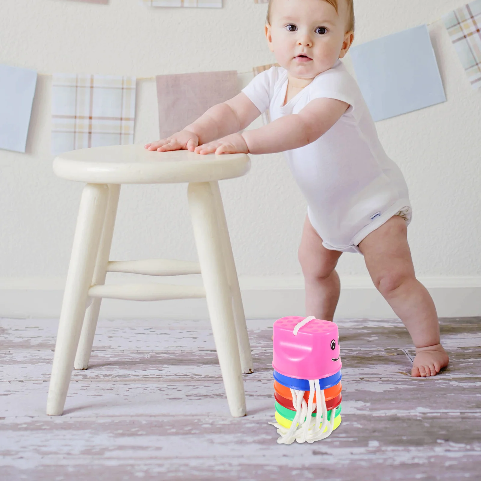 6 шт. утолщенные ходунки детские игрушки ведро Детские тиловые пластиковые для