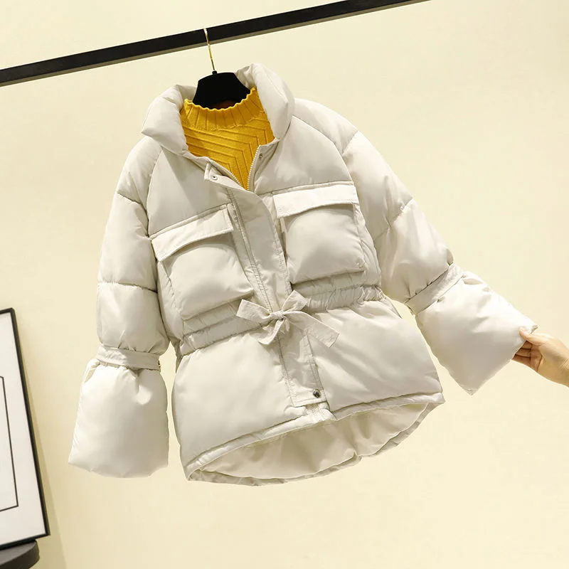 

Women Parka Jacket 2021 New Winter Down Cotton Jacket Thick Warm Overcoat Parkas Casual Female Cotton Padded Jacket Outwear P983