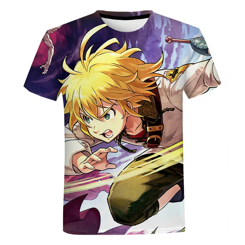 

Aniem The Seven Deadly Sins 3D Print T Shirts Tee Tops Oversized Haikyuu Graphic T-shirts for Men T Shirt Cosplay Men's Clothing