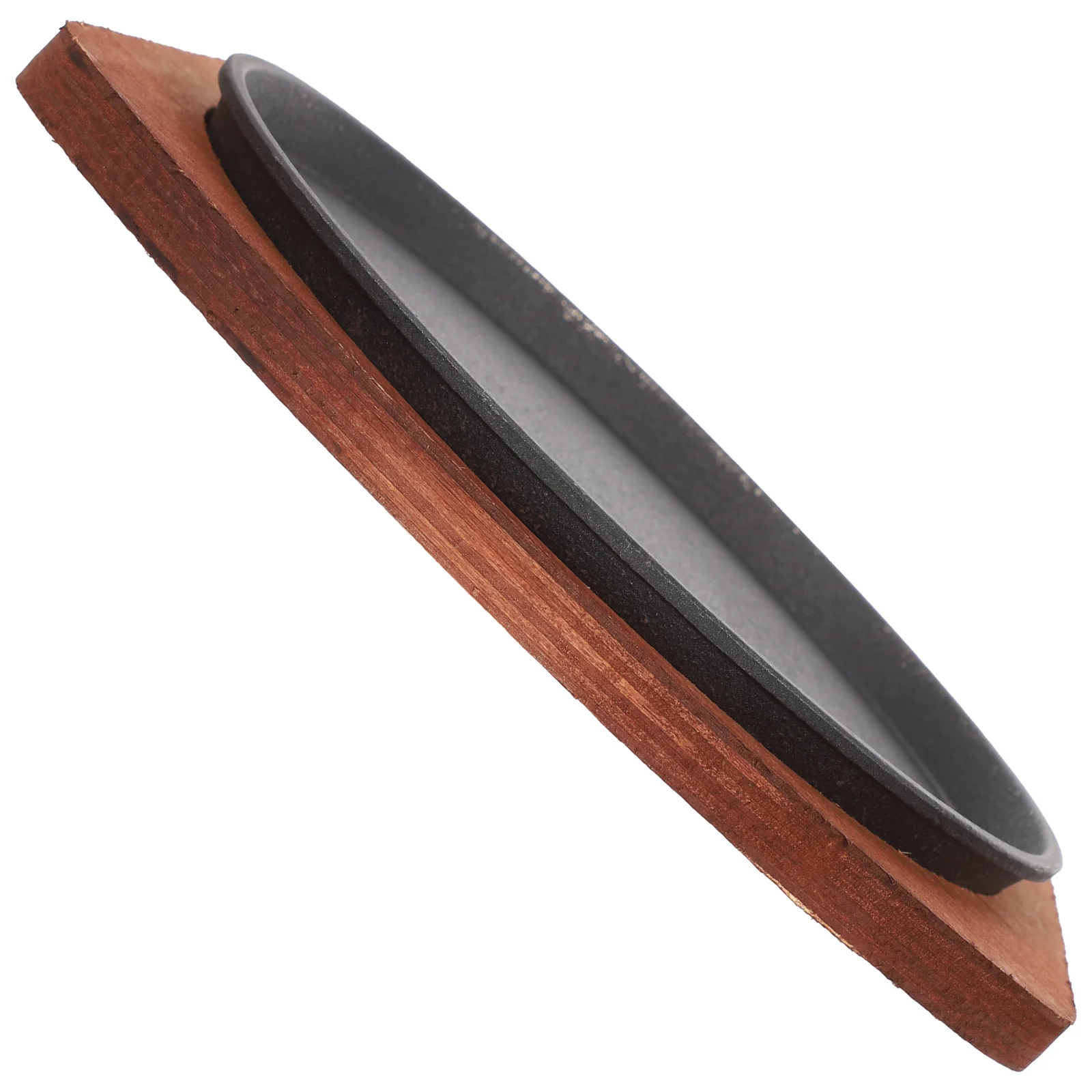 

Non Grill Pan: Cast Sizzling Fajita Skillet Japanese Steak Plate Round Griddle Grilling Pan Stove for Home Kitchen Cooking