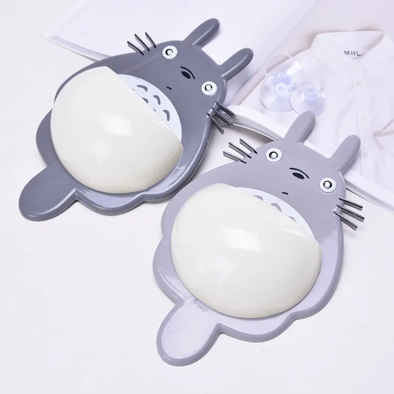 cute cartoon totoro toothbrush wall mount holder for family decoration bathroom organizer tools accessories tooth brush holder free global shipping