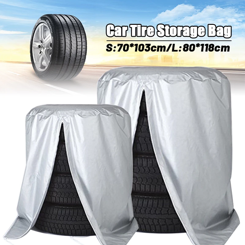 

Multi-size Oxford Cloth Coated Silver Cloth Car Spare Tire Cover Tire Dustproof Rainproof Storage Bag Wheel Protector