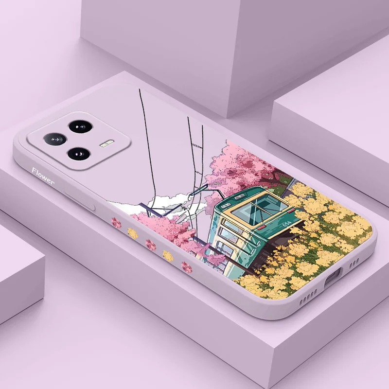 Чехол для телефона Sakura Track Xiaomi Mi 14 14T 13 13T 12 12X 12T 12S 11 11T 10 10T 9 9T Pro Lite жидкий