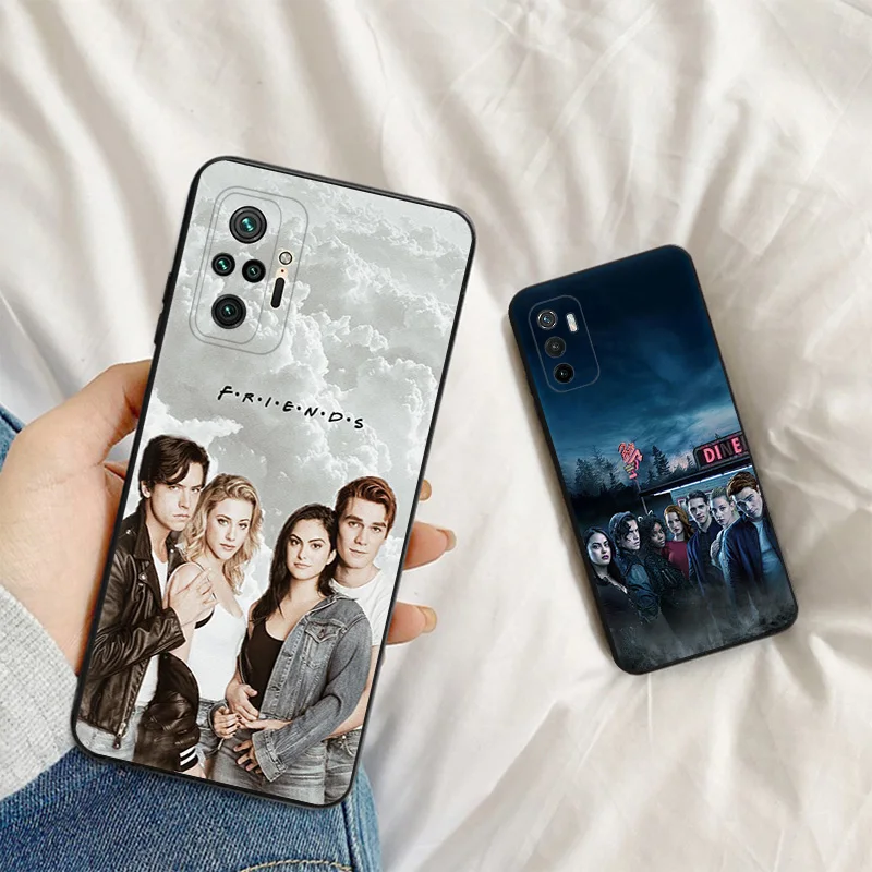 Черный матовый противоударный чехол Riverdale Serpents для телефона Xiaomi Poco C51 C50 C40 M5 M5S M4 M3