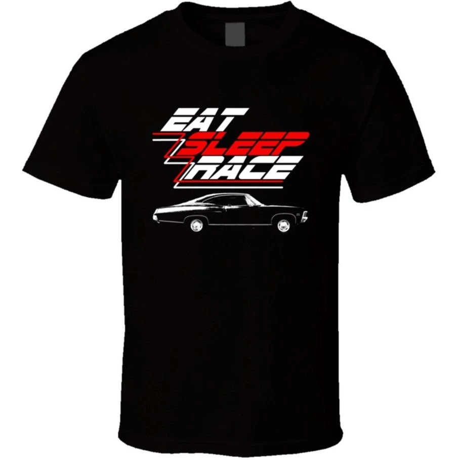 

Eat Sleep Race Funny Racing Car Enthusiast Gift T Shirt New 100% Cotton Short Sleeve O-Neck T-shirt Casual Mens Top