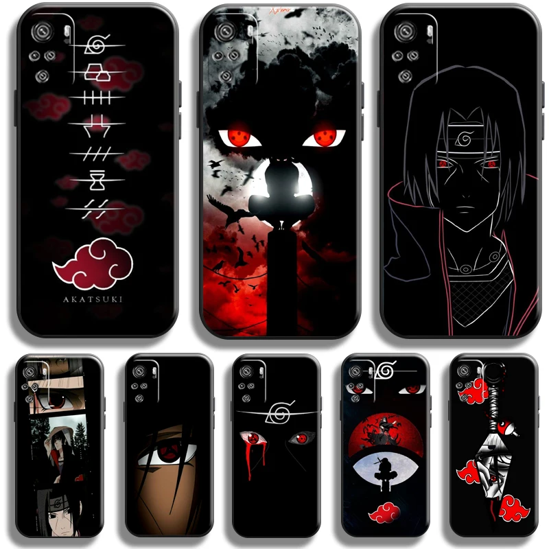 

Akatsuki Uchiha Itachi Phone Case For Xiaomi Redmi Note 11 11T 11S 10 10S Pro Redmi Note 11 11T 10 10T 5G Back Liquid Silicon