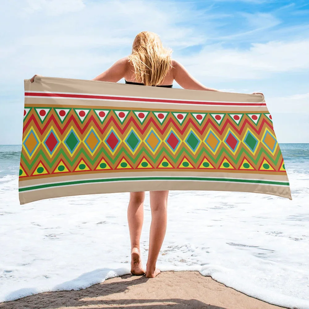 

Mexico Geometry Triangle Rectangle Round Bath Towel Bathroom Microfiber Shower Towel Outdoor Travel Swim Quick Dry Beach Towel