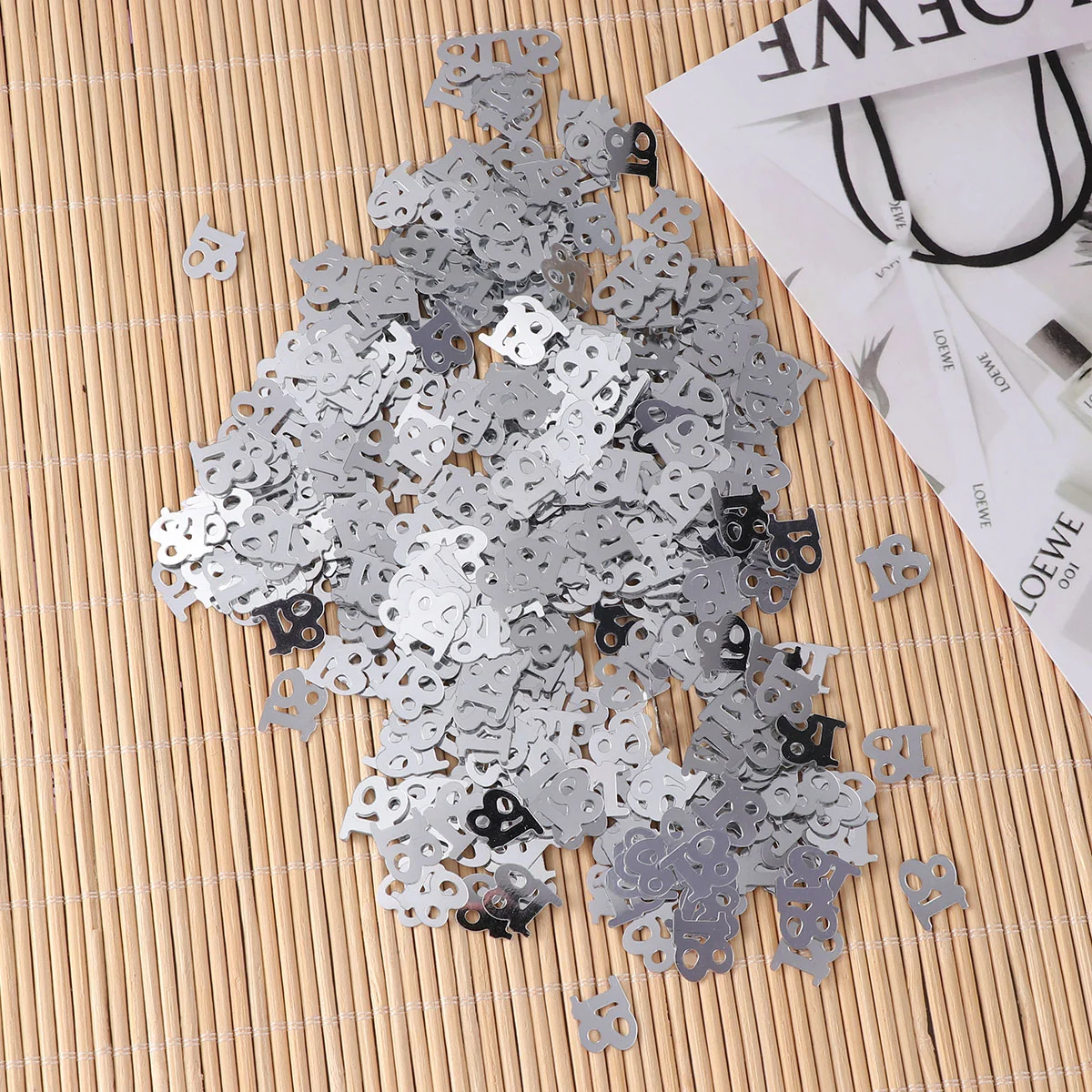 

600PC Age 18 Throwing Stage Background Digital Party Sequins Decoration