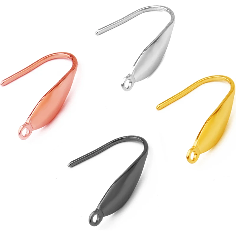 

30pcs Stainless Steel Earring Ear Wires Plating Gold Earring Hooks Charms Findings DIY Supplies for Jewelry Making Accessories