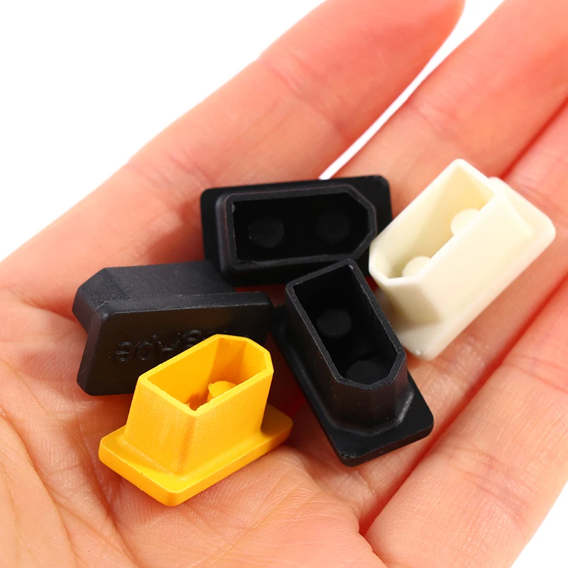 

5PCS Female Plug Dust Cover Protective Case Anti-Dirt Cap PVC Connector Protector Yellow White Black for RC Aircraft Drone